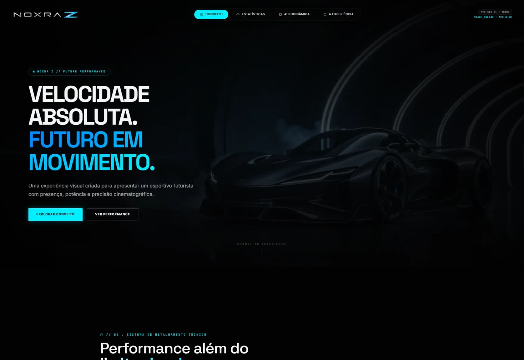 Concept imersivo: NOXRA Z