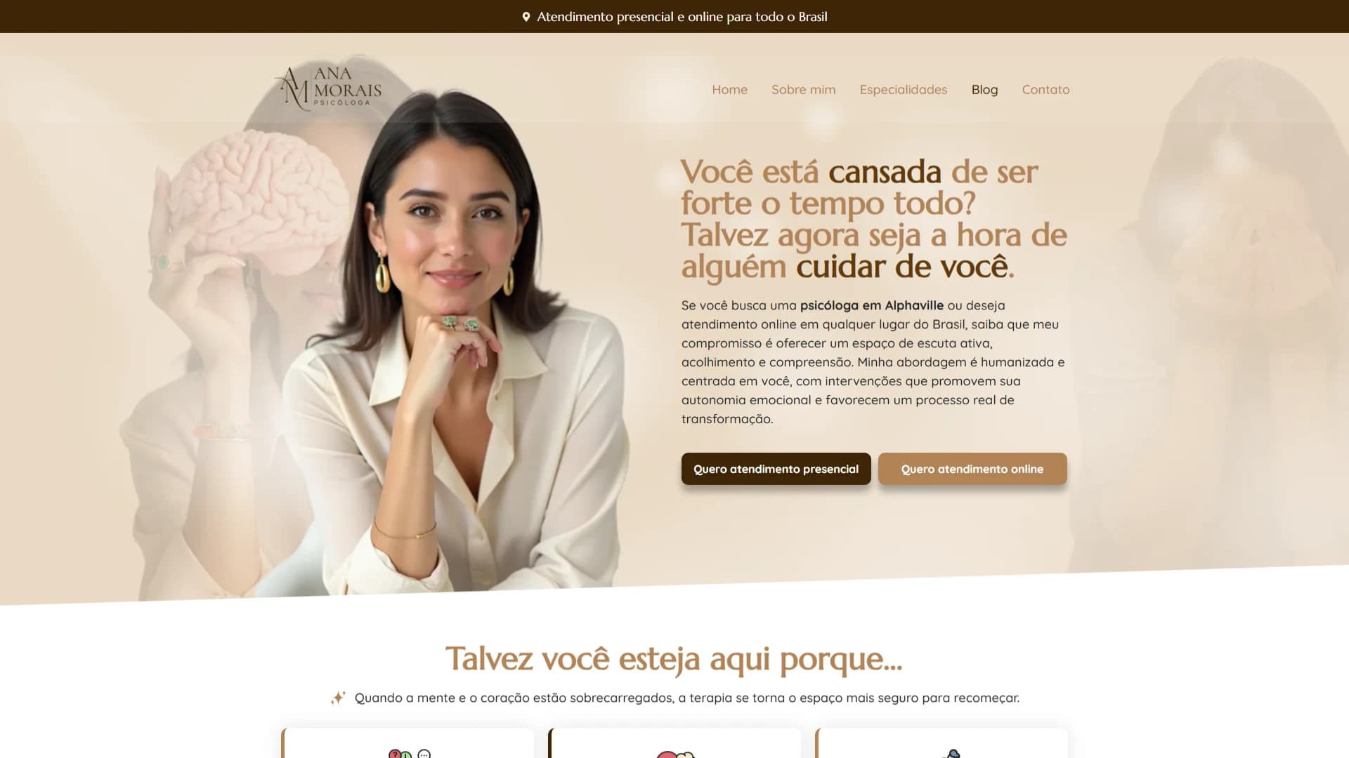 Capa do projeto Ana Morais Psicologia