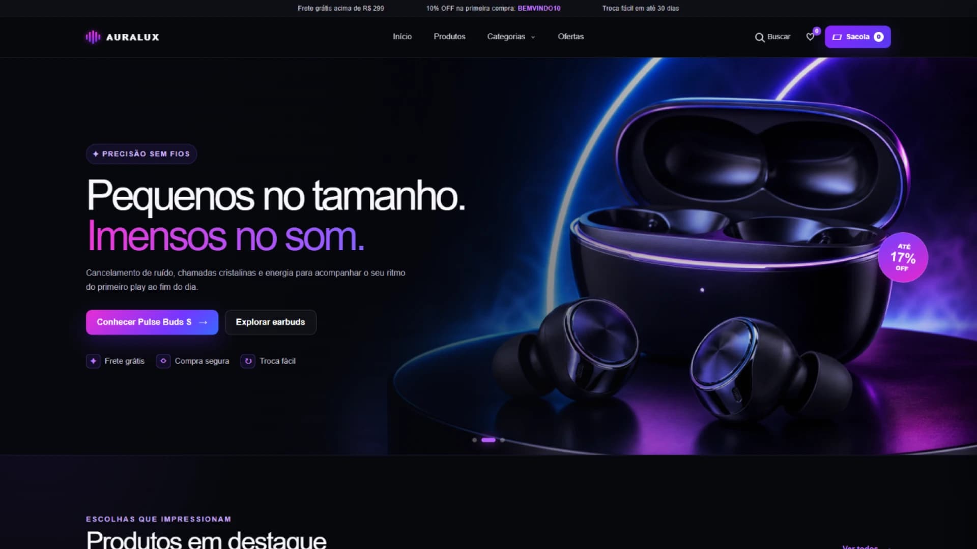 Capa do projeto AuraLux
